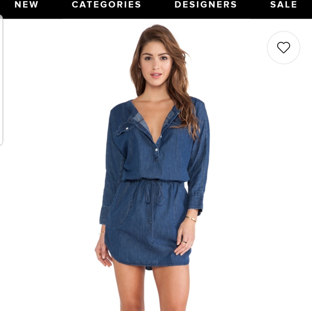 True Religion Popover shirt dress Chambray